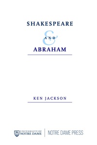 Cover image: Shakespeare and Abraham 9780268206857
