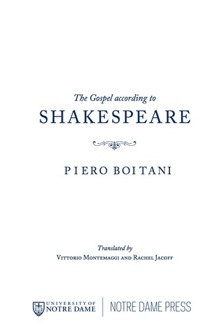 Cover image: The Gospel according to Shakespeare 9780268022358