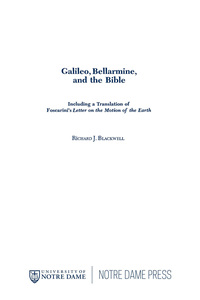 صورة الغلاف: Galileo, Bellarmine, and the Bible 9780268010270