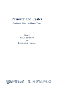 Cover image: Passover and Easter 9780268038595