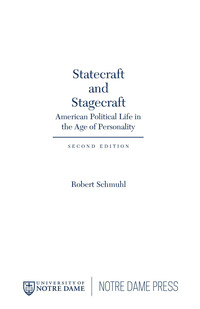 Cover image: Statecraft and Stagecraft 9780268017378