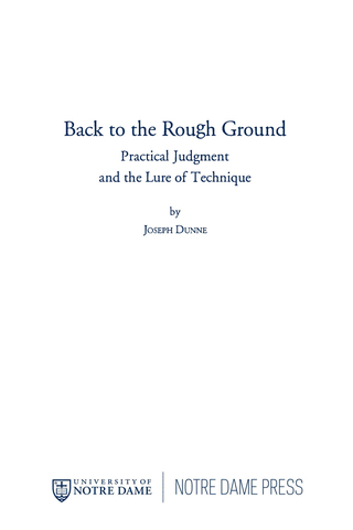 表紙画像: Back to the Rough Ground 9780268161729