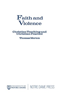 Cover image: Faith and Violence 9780268206154