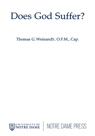 Cover image: Does God Suffer? 9780268008901
