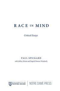Cover image: Race in Mind 9780268041489