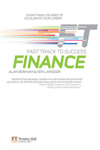 Imagen de portada: Finance: Fast Track to Success 1st edition 9780273741268