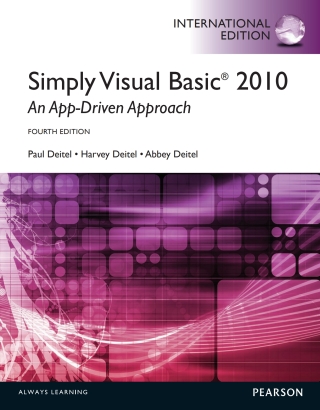 Cover image: Simply Visual Basic 2010 4th edition 9780273776819