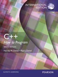 Cover image: C++ How to Program (Early Objects Version), International Edition 9th edition 9780273793298