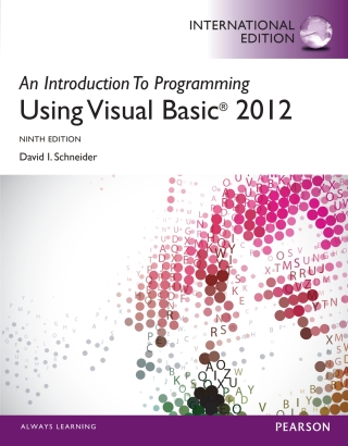 Cover image: An Introduction to Programming with Visual Basic 2012, International Edition 9th edition 9780273793342