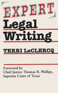 Imagen de portada: Expert Legal Writing 9780292746886