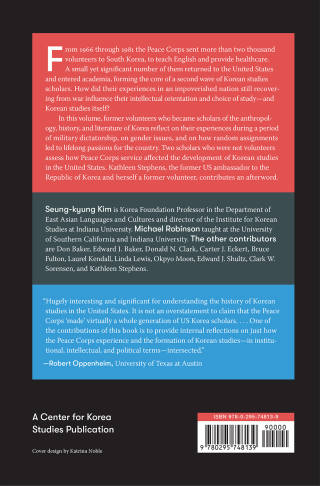 Cover image: Peace Corps Volunteers and the Making of Korean Studies in the United States 9780295748122