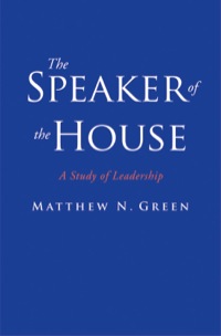 Titelbild: The Speaker of the House: A Study of Leadership 9780300153187