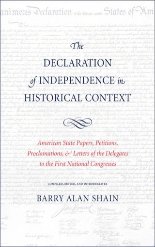 Cover image: The Declaration of Independence in Historical Context 9780300158748