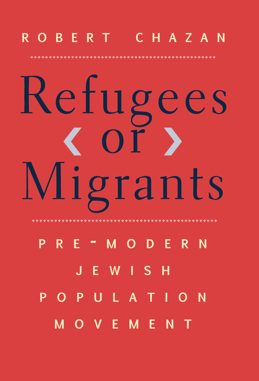 Refugees or Migrants Pre-Modern Jewish Population Movement
