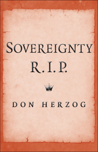 Cover image: Sovereignty, RIP 9780300247725