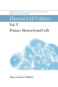 صورة الغلاف: Primary Mesenchymal Cells 1st edition 9780792367611