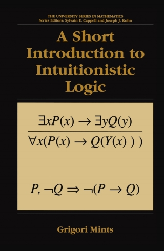 Imagen de portada: A Short Introduction to Intuitionistic Logic 9781475773194