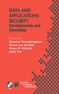 Imagen de portada: Data and Application Security 1st edition 9780306470080