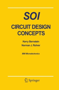 Cover image: SOI Circuit Design Concepts 9780387740997