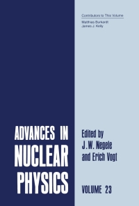 Imagen de portada: Advances in Nuclear Physics 1st edition 9780306452208