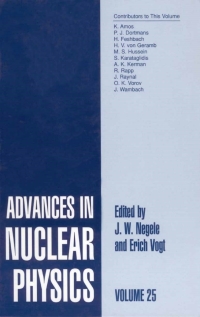 Imagen de portada: Advances in Nuclear Physics 1st edition 9780306464409