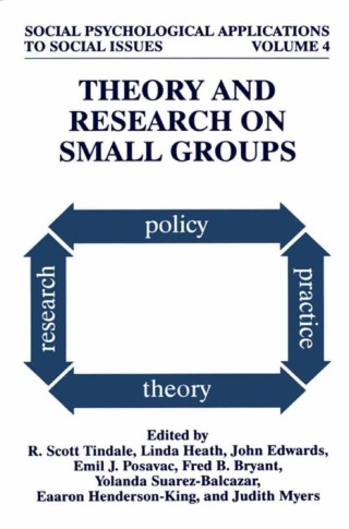 Cover image: Theory and Research on Small Groups 1st edition 9780306456794