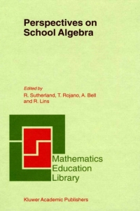Cover image: Perspectives on School Algebra 1st edition 9780792364627