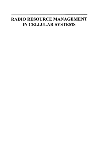 Cover image: Radio Resource Management in Cellular Systems 9781441948977