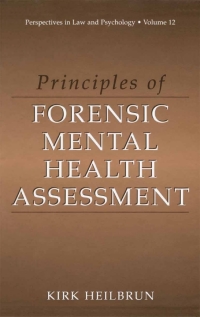 Cover image: Principles of Forensic Mental Health Assessment 9780306465383