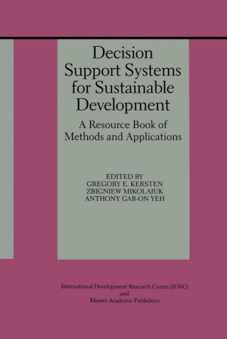 Cover image: Decision Support Systems for Sustainable Development 1st edition 9780792385820