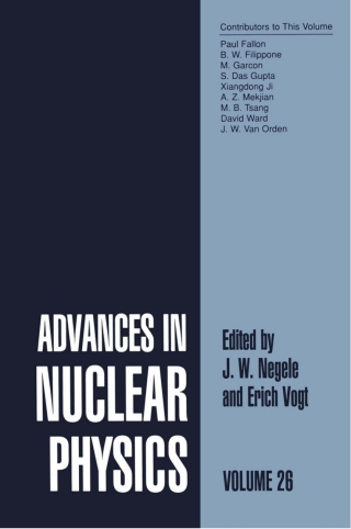 Cover image: Advances in Nuclear Physics 1st edition 9781475705690