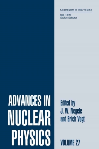 Imagen de portada: Advances in Nuclear Physics 1st edition 9780306477089