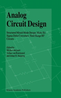 Cover image: Analog Circuit Design 1st edition 9781402072161