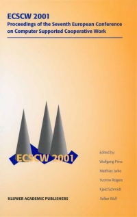 Cover image: ECSCW 2001 1st edition 9780792371625