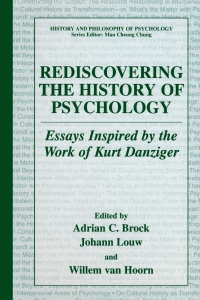 Cover image: Rediscovering the History of Psychology 1st edition 9780306479069