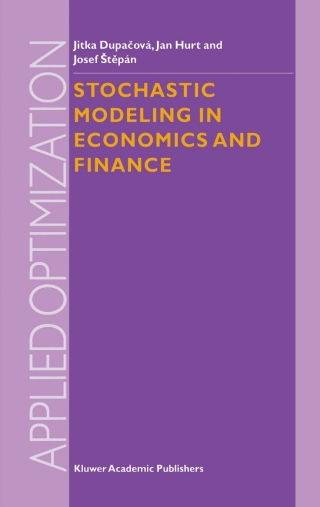 Cover image: Stochastic Modeling in Economics and Finance 9781402008405