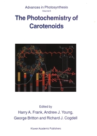 Immagine di copertina: The Photochemistry of Carotenoids 1st edition 9780792359425
