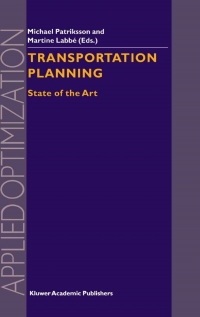 Imagen de portada: Transportation Planning 1st edition 9781402005466