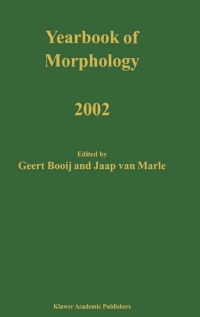 Imagen de portada: Yearbook of Morphology 2002 1st edition 9781402011504
