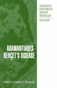 Cover image: Adamantiades-Behçet's Disease 1st edition 9780306477577