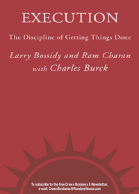 Cover image: Execution: The Discipline of Getting Things Done 9780609610572