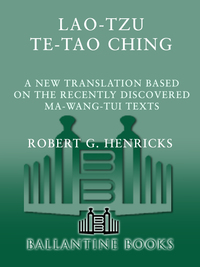 Cover image: Lao-Tzu: Te-Tao Ching 9780345370990
