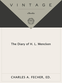 Cover image: Diary of H. L. Mencken 9780679731764