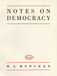 Cover image: Notes on Democracy 9780394194523