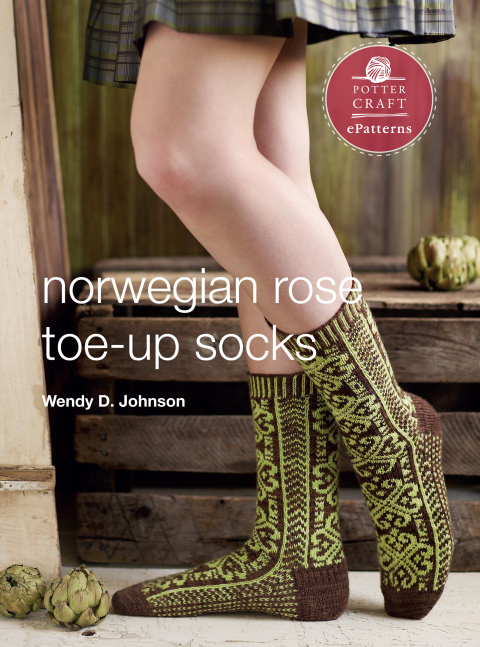 Norwegian Rose Socks: E-Pattern from Toe-Up Socks for Every Body - FULL INSTANT DOWNLOAD | PDF DOCX EPUB