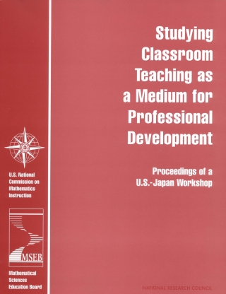 Imagen de portada: Studying Classroom Teaching as a Medium for Professional Development 9780309082525