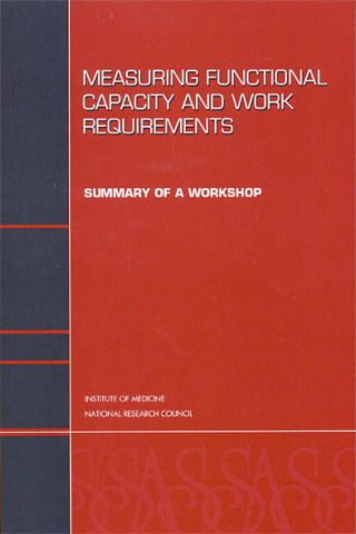 Imagen de portada: Measuring Functional Capacity and Work Requirements 9780309063852