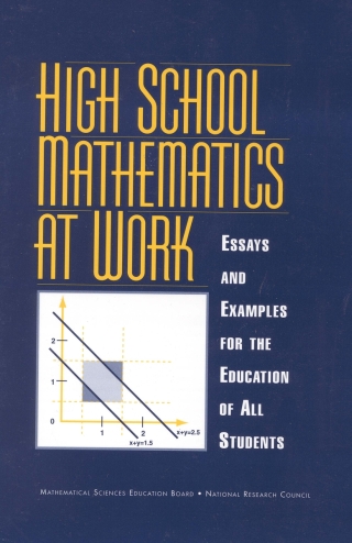 Imagen de portada: High School Mathematics at Work 9780309063531