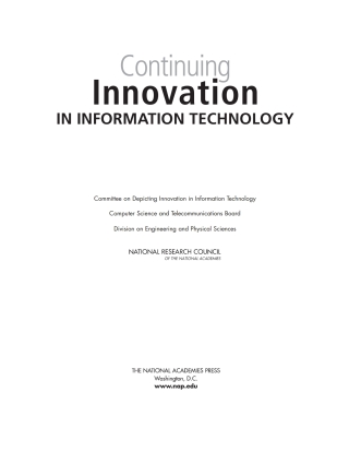 Imagen de portada: Continuing Innovation in Information Technology 9780309259620