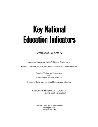 Imagen de portada: Key National Education Indicators 9780309261210
